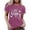 Z26-Purple, variant on Casual T Shirts for Women Horse Letter Print Short Sleeve Crew Neck Graphic Tunic Tops