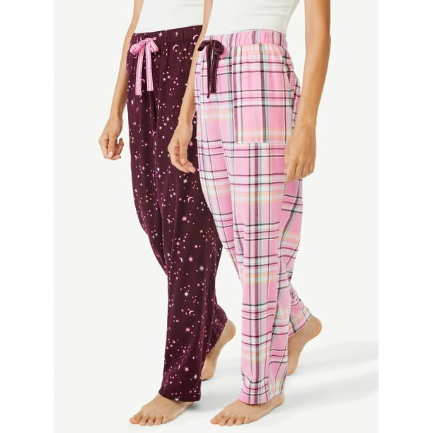 Joyspun Women's Flannel Lounge Pants, 2-Pack, Sizes S to 3X - Walmart.com