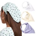 thumbnail image 1 of 3 Piezas Pañuelos para el Cabello Elásticos Florales Bufanda Diadema Pañuelo para la Cabeza de Gasa Turbante Estampado Floral Diademas Boho Pañuelos para el Cabello con Pinzas para el Cabello, 1 of 5
