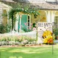 thumbnail image 6 of Summer Bee Happy Garden Flag Double Sided Outdoor Sunflower Burlap Yard Decoration 12 x 18 Inch Flag Pole Not Included, 6 of 6