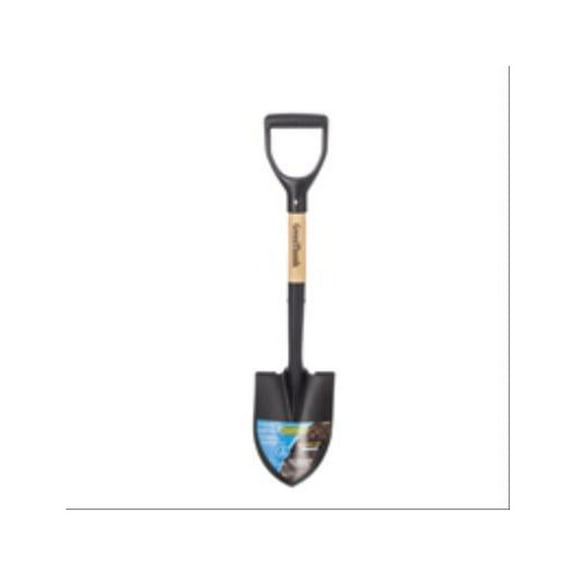 Green Thumb GT-MRP001 Mini Shovel, Round Point, D-Grip Wood Handle - Quantity 1