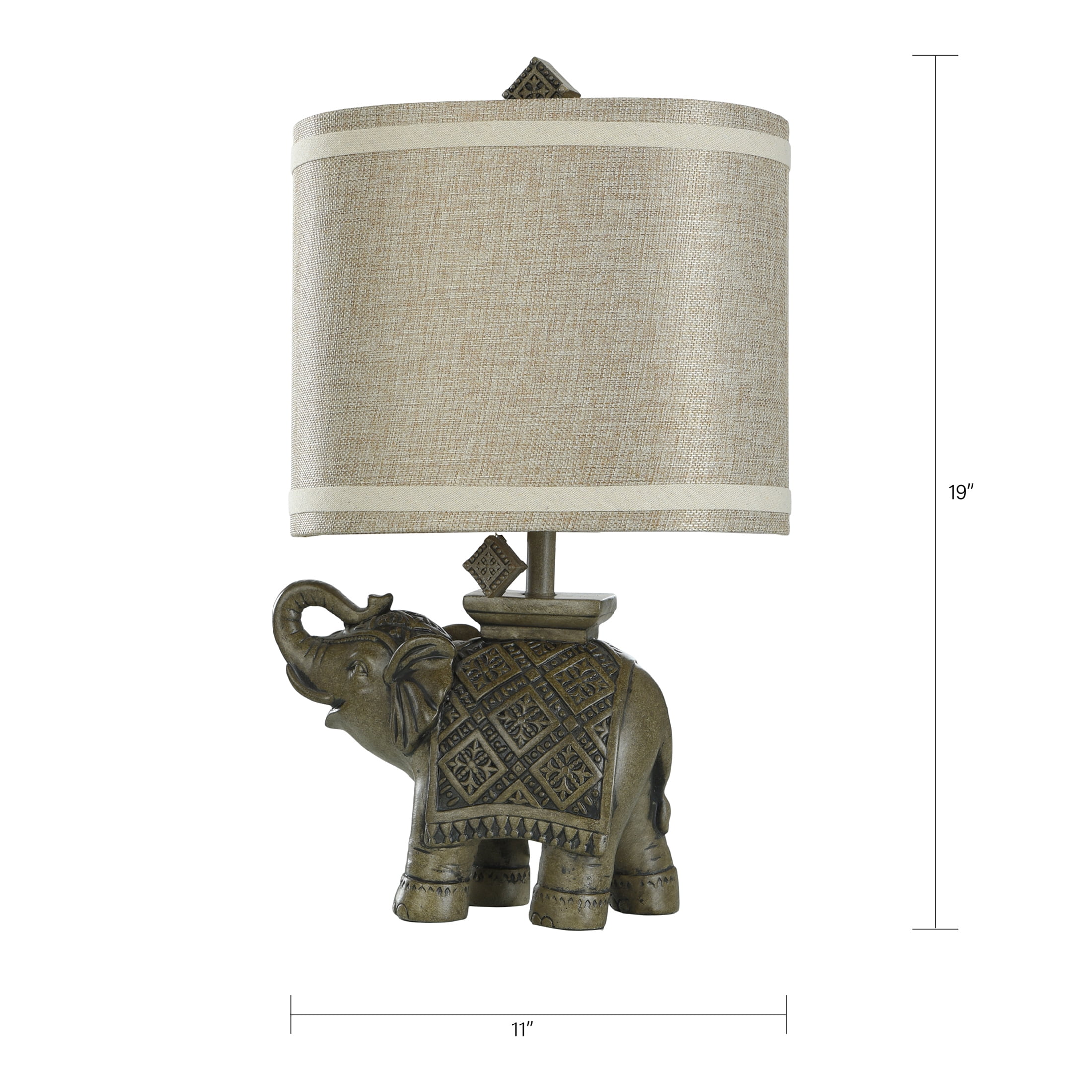 Better Homes & Gardens Elephant Table Lamp, Gray