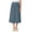 Gray, variant on Kids Pleated Midi Skirts for Girls 3-13 Years, Summer Solid Casual Elastic Waist Uniform Skirt Teen Girls Flowy A-Line Swing Chiffon Long Skirts