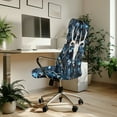 thumbnail image 3 of Renewold Deer Skull Camo Hunting Forest Blue Office Chair Cover Universal Rotating Boss Chair Cover Printed Desk Chair Protector Stretch Fabric Cover with Elastic Bottom, S, 3 of 7