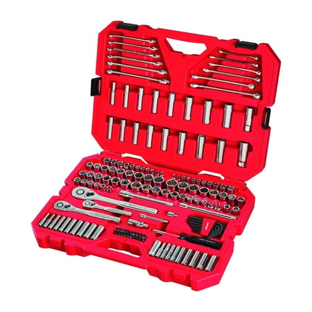 Craftsman 1/4, 3/8 and 1/2 in. drive Metric and SAE 6 Point Auto Mechanics Tool Set 159 pc. - Case Of: 1; Each Pack Qty: 159; Total Items Qty: 159