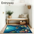 thumbnail image 3 of Flatwoven High Traffic Area Rug, Oceanic Haven Navy, Non Slip, Stain Resistant, Washable Area Rugs for Living Room, Bedroom(Blue, 4X6), 3 of 8