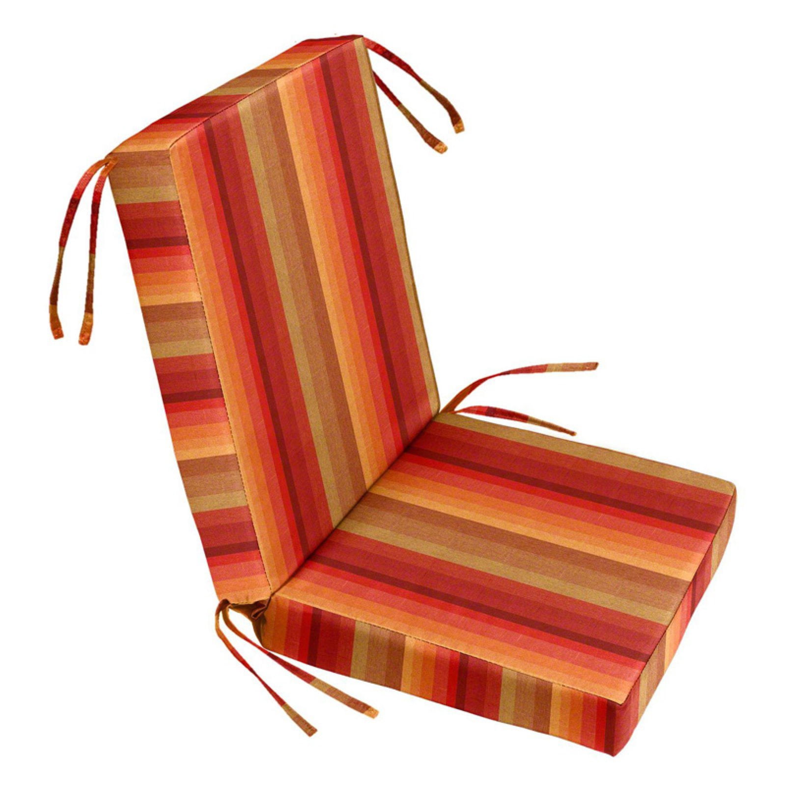 Cushion Source 22 in. Striped Sunbrella Chair Seat and Back Cushion Set