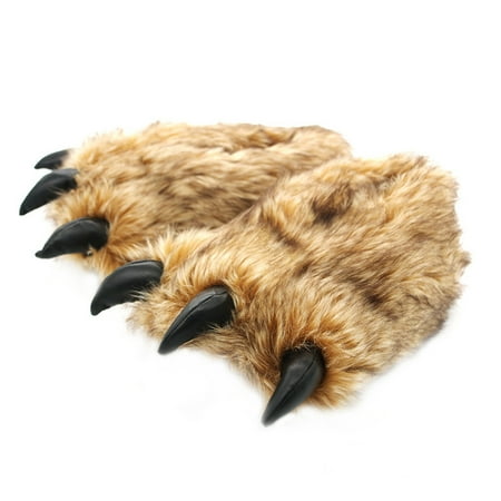 

1 Pair Creative Winter Plush Slippers Indoor Warm Slippers Non-skid Slippers