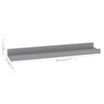 thumbnail image 4 of vidaXL Wall Shelves 4 pcs Grey 40x9x3 cm, 4 of 5