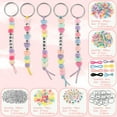 thumbnail image 2 of LINFANG DIY Bead Keychain Kit Colorful Enduring Keychain Making Kit Decorative Keyring Making Set for Party Favor Handcrafting Keyring, 2 of 9