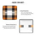 thumbnail image 4 of Goofa Orange Plaid Tissue Box Cover PVC Leather Tissue Holder Square Facial Tissue Case Facial Paper Organizer Dispenser for Bathroom, Vanity Countertop, 4 of 8