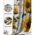 thumbnail image 3 of Yellow Sunflowers Blackout Curtains for Bedroom Living Room Darkening Curtains 63 Inches Long Country Botanical Floral Wooden Grain Window Curtain 2 Panels Set Window Treatment Grommet Drapes 42"x63", 3 of 9