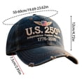 thumbnail image 3 of America 250 Hat, Patriotic Theme 1776-2026 Commemorative Baseball Cap,Traditional American Tribute Hat Gift Honoring Patriots & Veterans, 3 of 4