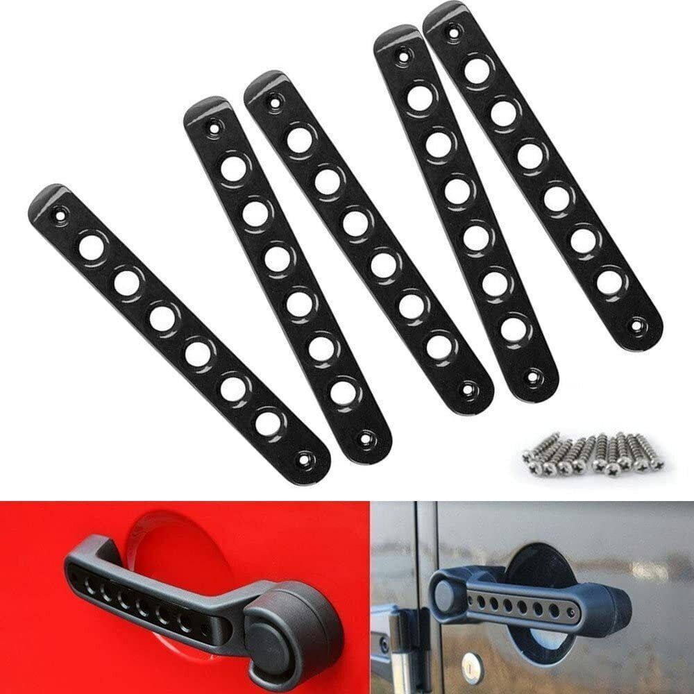 Door Grab Handle Inserts Cover for Jeep Wrangler JK JKU 2007-2018 Aluminum