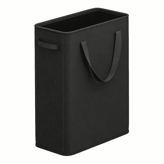 YANGYU Adult Slim Collapsible Laundry Hamper with Handles, Black