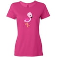 thumbnail image 3 of Inktastic Cute Flamingo, Baby Flamingo, Pink Flamingo, Bird Women's T-Shirt, 3 of 5