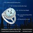 thumbnail image 3 of Gem Stone King 7.62 Ct Oval Sky Blue Topaz 925 Sterling Silver Ring, 3 of 6