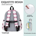 thumbnail image 5 of Pioneer Flower Floral Print Pattern Cute School Backpack with Padded Back and Adjustable Shoulder Straps 13.4"x11"x4.7", 5 of 5