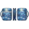 thumbnail image 2 of ZUXONGSY Dolphin Lotus Sea Print Bible Case for Women Quilted Bible Protective Carrier Sturdy Carrying Book Case with Handle Scripture Bag for Study, 2 of 7