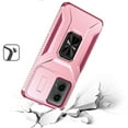 thumbnail image 6 of For Apple iPhone 12 / 12 Pro Camera Cover Phone Case with Magnetic Rotation Ring Stand [Military Grade] Hybrid Hard Shockproof Cover ,Xpm Phone Case [ Pink ], 6 of 8