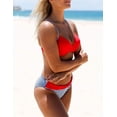 thumbnail image 3 of Ensembles de Bikinis Rehausseur pour Femmes 2 Pcs Maillots de Bain Patchwork, 3 of 5