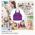 thumbnail image 7 of Women Men Bisexual Pride Flag Reusable Insulated Lunch Cooler Leakproof Meal PrepTote Bag with Removable Adjustable Shoulder Strap, 7 of 7