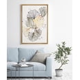 thumbnail image 1 of PixonSign Framed Canvas Print Wall Art Yellow and Brown Flower Line Art Floral Wilderness Illustrations Modern Art Glam Colorful Multicolor Pastel for Living Room, Bedroom, Office - 16"x24" Natural, 1 of 5