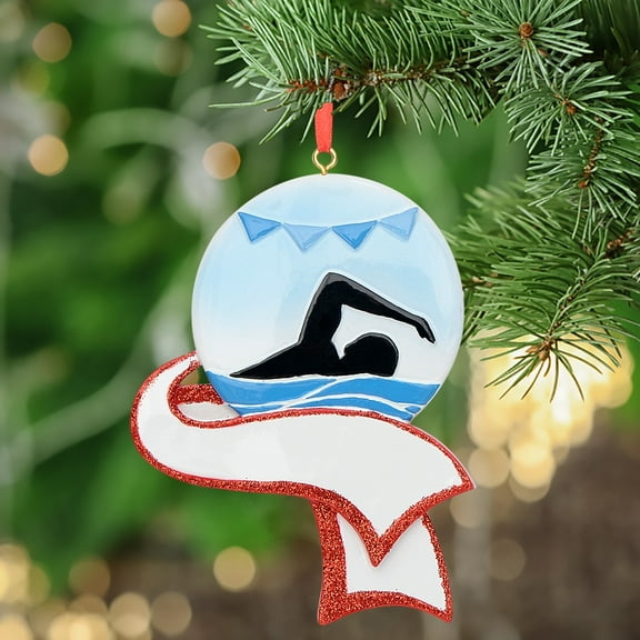 Maxora Personalized Sport Ornament Customized Christmas Ornament Swimming Free Customize