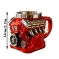thumbnail image 2 of V6&‌V8 Engine Shaped Stainless Steel Mug - 3D Novelty Coffee Mug for Car Enthusiasts,Unique Car Engine Design,Durable Stainless Steel,Perfect Gift for Men,Coffee/Tea Mug‌,A, 2 of 8
