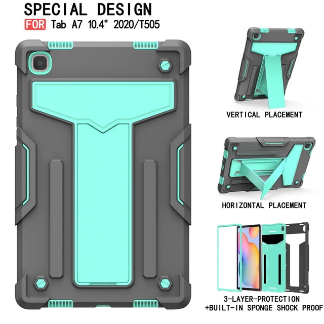 WIFKLSIIPG pour Samsung Galaxy Tab A7 10.4 T500/505 Étui pour Tablette Support Robuste Couverture Neuf