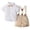 White, variant on lnmuld Boys 2 Piece formal Suit Set Classic Shirt with Adjustable Suspenders Smart Casual Outfit for Summer Occasions & Events Size:2-3 Years