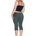 thumbnail image 2 of Femmes Capri Robe Pantalon Taille Moyenne Pantalon Manchette Extensible, 2 of 9