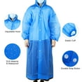 thumbnail image 3 of Unique Bargains Ponchos de Pluie pour Adultes, 2 Pack Imperméable Réutilisable en EVA pour Randonnée en Plein Air, Bleu Foncé, 3 of 7