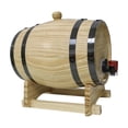 thumbnail image 4 of Barril de vino de roble 1L/1.5L/3L Madera Almacenamiento de cerveza Equipo Contenedor de almacenamiento Retro 1 litro, 4 of 9
