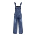 thumbnail image 5 of ABATAB Jean Overalls for Women Wide Leg Baggy Stretchy Denim Clothing Button Adjustable Strap Ripped Casual Loose Fit Overall Jumpsuit, 5 of 5