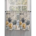 thumbnail image 5 of Spring Tulips Flower Living Room Curtains 2 Panel, Vintage Floral Barn Doors Rustic Beige Cafe Window Treatment, Farmhouse Bedroom Bathroom Kitchen Curtains Drapes 104"x54", 5 of 6