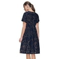 thumbnail image 6 of Vsdgher Navy Dark Blue for Womens Summer 2025 Casual Midi Maxi Dresses Lightweight Short Sleeve Round Neck Beach Dress -XX-Large, 6 of 7