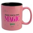 thumbnail image 1 of Taza Grande Metalizada De Cerámica, Diseño Wicked, Tarro para Bebidas Caleintes, Bitono Rosa Exterior, Negra Interior, Capacidad 591 Ml, 1 of 4