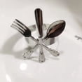 thumbnail image 7 of 12Pcs Metal Knife and Fork Spoon Napkin Rings Holder for Christmas Wedding Used for Daily Table Parties Silver, 7 of 7