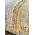 thumbnail image 5 of Kouboo Hand Block Printed Cotton Quilt and Bedspread – Yellow, 5 of 9