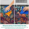 thumbnail image 6 of Boho Anti Fatigue Kitchen Mat Set of 2, Paisley Floral Kitchen Rugs and Mats PVC Rubber Waterproof Non Skid Cushioned Comfort Standing Mats Memory Foam Mat for Kitchen, Office, Laundry, 6 of 6