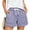 Blue, variant on Aboser Women's Summer Casual Shorts Fashion Striped Shorts 3 Inch Inseam Beach Travel Shorts Drawstring Elastic Waist Shorts with Pockets