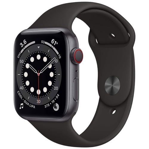 Pre-Owned Apple Watch Series 6 40mm GPS + Cellular Unlocked - Space Gray Aluminum Case - Black Sport Band (2020)