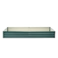 thumbnail image 3 of Ainfox 52.4" x 13.8" Outdoor Metal Raised Garden Bed Box Vegetable Planter for Growing Fresh Veggies, Flowers, Herbs, and Succulents, Green, 3 of 5