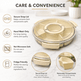 thumbnail image 3 of Divided Serving Tray with Lid and Handle Large Snack Container Snackle Box Food Platter for Charcuterie Veggie Fruit, 3 of 7
