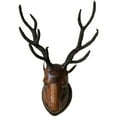 thumbnail image 3 of Favors Handicraft Large Leather Covered Paper Mache Deer Stag Head Wall Mount, 3 of 3