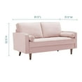 thumbnail image 3 of Modway Valour Performance Velvet Loveseat in Pink, 3 of 8
