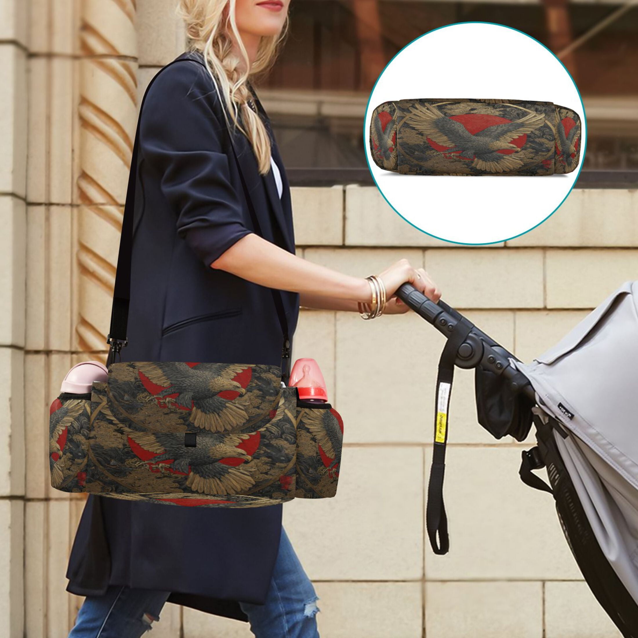 DIXRUYEE Stroller Organizer Smarty Sheep Printed