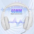 thumbnail image 4 of Audífonos gaming con cable, para PS5/PS4/PC/Xbox One, supraaurales con cancelación ruido y micrófono, LED, bajos envolventes, almohadillas suaves, laptop/Mac, blanco., 4 of 6