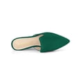 thumbnail image 4 of BLISSFUL STEP Mules Plates Décontractées pour Femmes à Bout Pointu Vert Émeraude 5, 4 of 7